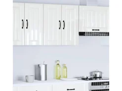 Clearance vidaXL Küchen-Hängeschrank Lucca Hochglanz-Weiß Holzwerkstoff 853819 Hochglanz Weiß