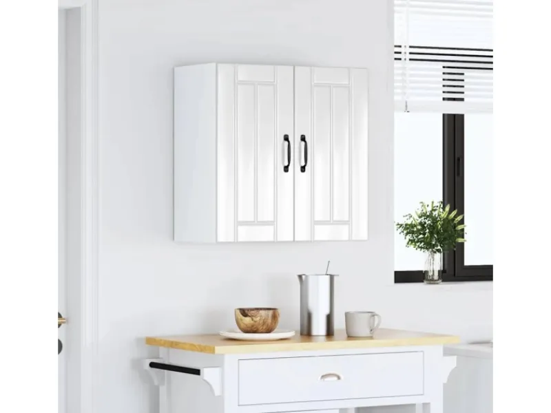 Clearance vidaXL Küchen-Hängeschrank Lucca Hochglanz-Weiß Holzwerkstoff 853819 Hochglanz Weiß