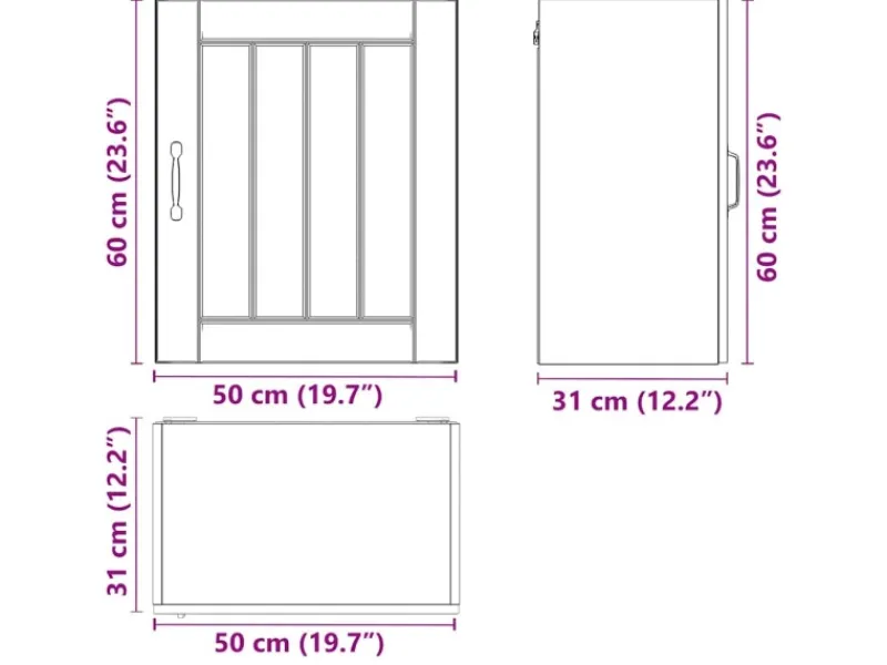 vidaXL Küchen-Hängeschrank Lucca Artisan-Eiche Holzwerkstoff 853815< Küchenschränke