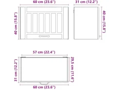 New vidaXL Küchen-Hängeschrank Lucca Holzwerkstoff 853838 Schwarz