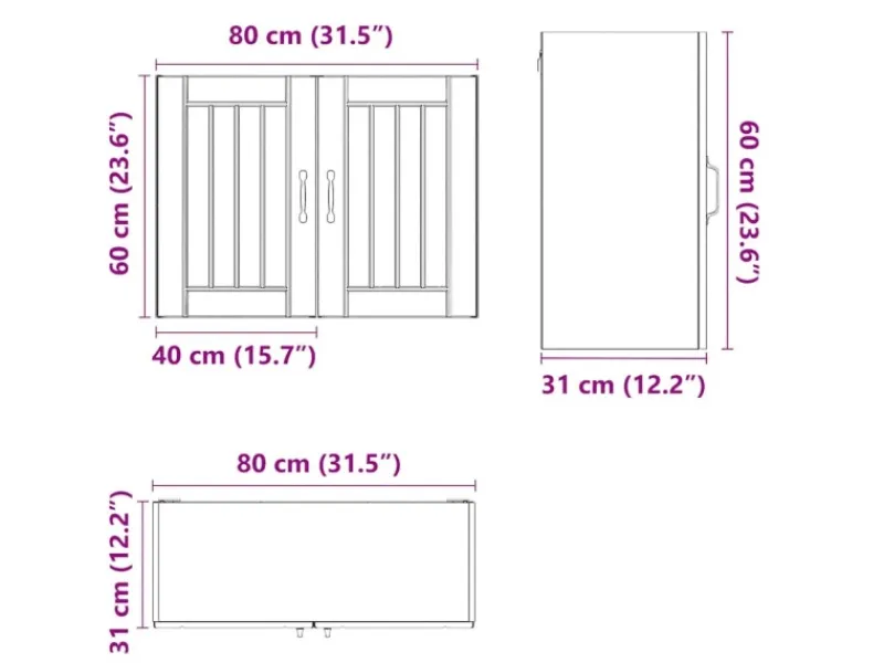 vidaXL Küchen-Hängeschrank Lucca Sonoma-Eiche Holzwerkstoff 853830< Küchenschränke
