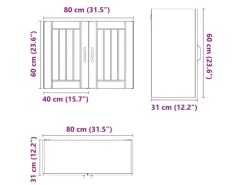 vidaXL Küchen-Hängeschrank Lucca Holzwerkstoff 853827 Weiß