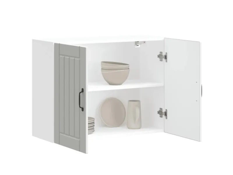 vidaXL Küchen-Hängeschrank Lucca Holzwerkstoff 853827 Weiß
