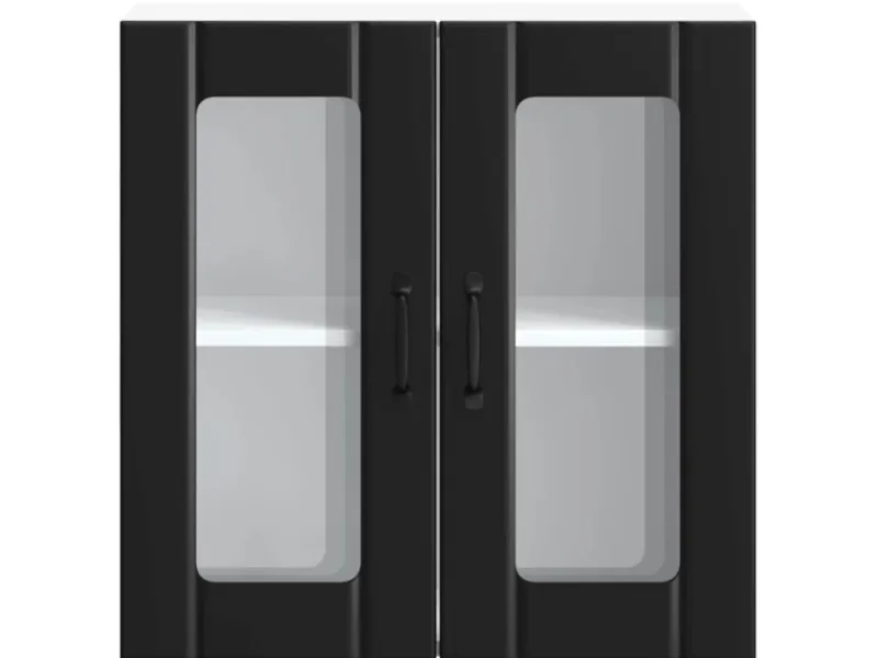 vidaXL Küchen-Hängeschrank mit Glastür Lucca Holzwerkstoff 853908< Küchenschränke