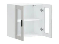 Küchenschränke<vidaXL Küchen-Hängeschrank mit Glastür Porto Hochglanz-Weiß 854149