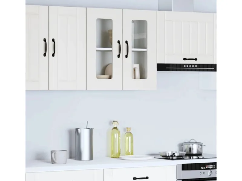 Küchenschränke<vidaXL Küchen-Hängeschrank mit Glastür Kalmar Holzwerkstoff 853667
