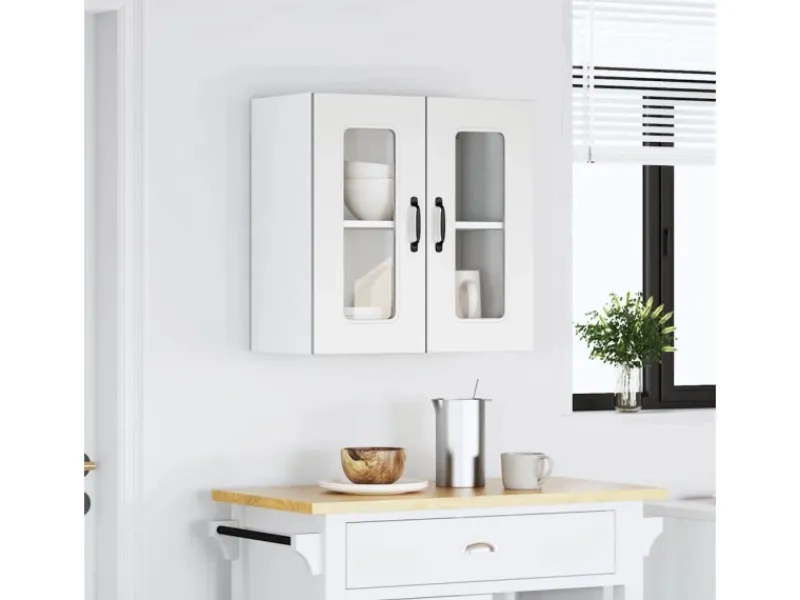 Küchenschränke<vidaXL Küchen-Hängeschrank mit Glastür Kalmar Holzwerkstoff 853667