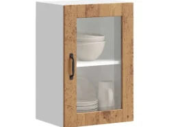Küchenschränke<vidaXL Küchen-Hängeschrank mit Glastür Porto -Optik 854015