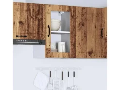 Küchenschränke<vidaXL Küchen-Hängeschrank mit Glastür Porto -Optik 854015