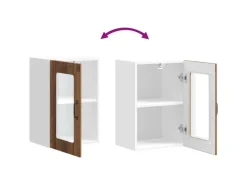 Online vidaXL Küchen-Hängeschrank mit Glastür Lucca -Optik 853775 Altholz