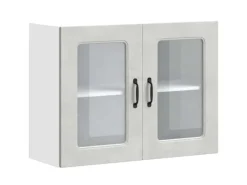 Küchenschränke<vidaXL Küchen-Hängeschrank mit Glastür Kalmar Holzwerkstoff 853611
