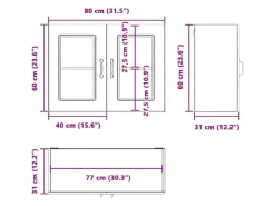 Küchenschränke<vidaXL Küchen-Hängeschrank mit Glastür Kalmar Holzwerkstoff 853611