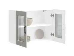 Küchenschränke<vidaXL Küchen-Hängeschrank mit Glastür Kalmar Holzwerkstoff 853611