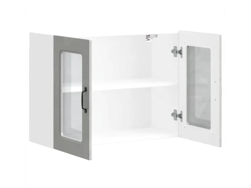 Küchenschränke<vidaXL Küchen-Hängeschrank mit Glastür Kalmar Holzwerkstoff 853611