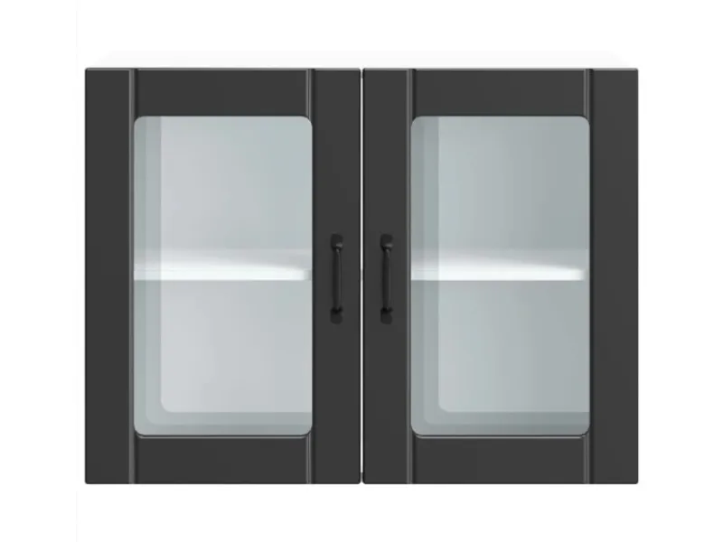 vidaXL Küchen-Hängeschrank mit Glastür Lucca Holzwerkstoff 853848< Küchenschränke