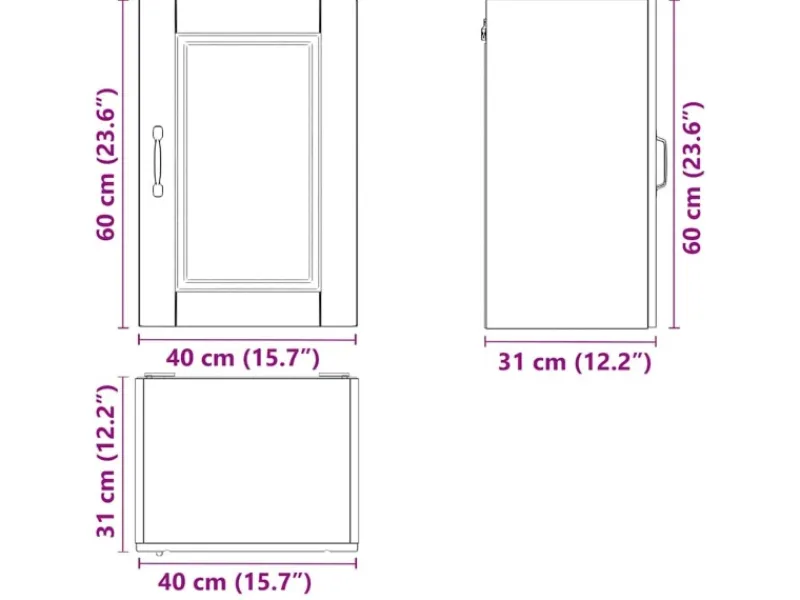 Küchenschränke<vidaXL Küchen-Hängeschrank Porto Sonoma-Eiche Holzwerkstoff 854030