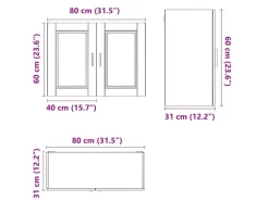 vidaXL Küchen-Hängeschrank Porto -Optik Holzwerkstoff 854075< Küchenschränke