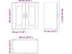 vidaXL Küchen-Hängeschrank Porto Artisan-Eiche Holzwerkstoff 854066< Küchenschränke
