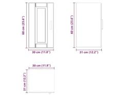 vidaXL Küchen-Hängeschrank Porto Holzwerkstoff 854021< Küchenschränke