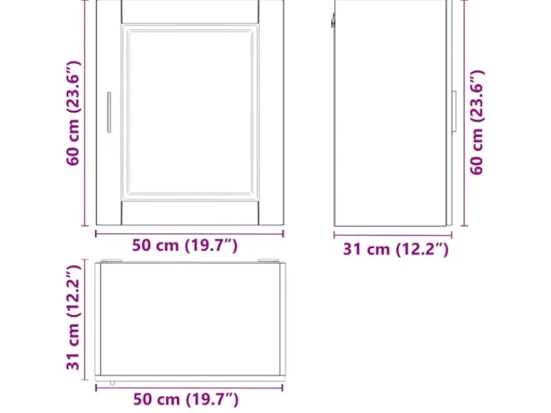 Küchenschränke<vidaXL Küchen-Hängeschrank Porto Braun Eichen-Optik Holzwerkstoff 854051
