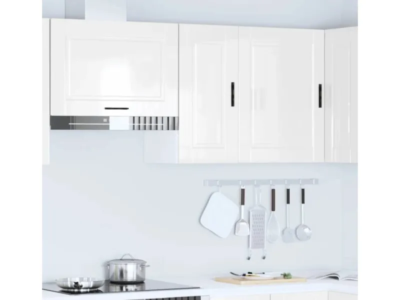 Küchenschränke<vidaXL Küchen-Hängeschrank Porto Hochglanz-Weiß Holzwerkstoff 854019