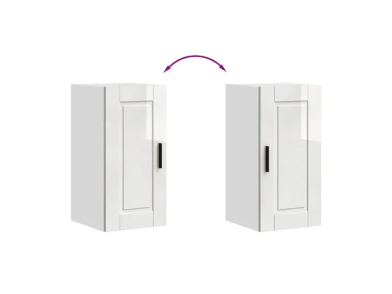 Küchenschränke<vidaXL Küchen-Hängeschrank Porto Hochglanz-Weiß Holzwerkstoff 854019