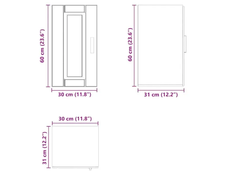 Küchenschränke<vidaXL Küchen-Hängeschrank Porto Hochglanz-Weiß Holzwerkstoff 854019