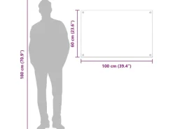 vidaXL Küchenrückwand 100 x 60 x 0,6 cm Gehärtetes Glas 42001261< Küchenrückwände