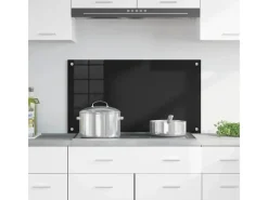 Online vidaXL Küchenrückwand 90 x 50 cm Gehärtetes Glas 42018039 Schwarz