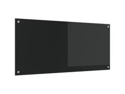 Outlet vidaXL Küchenrückwand 110 x 50 x 0,6 cm Gehärtetes Glas 42001299 Schwarz