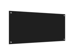 Outlet vidaXL Küchenrückwand 110 x 50 x 0,6 cm Gehärtetes Glas 42001299 Schwarz