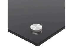 Clearance vidaXL Küchenrückwand 80x60 cm Hartglas 249486 Schwarz