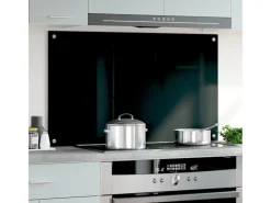 Outlet vidaXL Küchenrückwand 100x60 cm Hartglas 249492 Schwarz