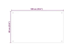 Outlet vidaXL Küchenrückwand 100x60 cm Hartglas 249492 Schwarz