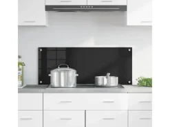 Discount vidaXL Küchenrückwand 100 x 40 cm Gehärtetes Glas 42018041 Schwarz