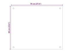 Küchenrückwände<vidaXL Küchenrückwand 70x60 cm Hartglas 249483