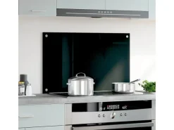 New vidaXL Küchenrückwand 80x50 cm Hartglas 249485 Schwarz