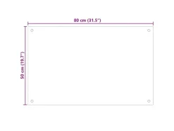 New vidaXL Küchenrückwand 80x50 cm Hartglas 249485 Schwarz