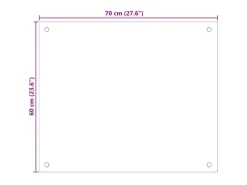 Küchenrückwände<vidaXL Küchenrückwand 70x60 cm Hartglas 249468