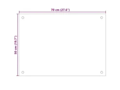 vidaXL Küchenrückwand 70x50 cm Hartglas 249467< Küchenrückwände