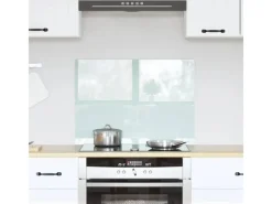 vidaXL Küchenrückwand 70 x 50 cm Gehärtetes Glas 42018009 Weiß