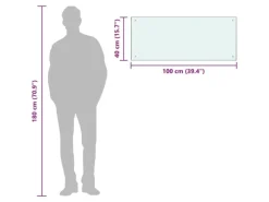vidaXL Küchenrückwand 100x40 cm Hartglas 249460< Küchenrückwände