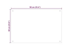 vidaXL Küchenrückwand 90x60 cm Hartglas 249459< Küchenrückwände