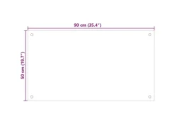 Küchenrückwände<vidaXL Küchenrückwand 90x50 cm Hartglas 249458