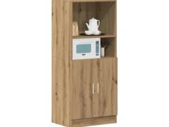 New vidaXL Küchenschrank Artisan-Eiche 57x41,5x131,5 cm Holzwerkstoff 860129 Eiche Handbeschlagen