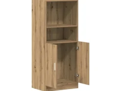 New vidaXL Küchenschrank Artisan-Eiche 57x41,5x131,5 cm Holzwerkstoff 860129 Eiche Handbeschlagen