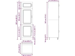 Küchenschränke<vidaXL Küchenschrank Kalmar Holzwerkstoff 853631