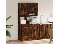 Kücheninseln|Küchenschränke<vidaXL Küchenschrank Räuchereiche 95x50x180 cm Holzwerkstoff