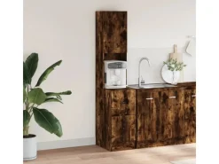 Pantryküchen<vidaXL Küchenschrank Räuchereiche 35x50x180 cm Holzwerkstoff