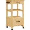 Outlet vidaXL Küchenwagen MONZA 48x40x90 cm Massivholz Kiefer Modell 4